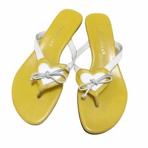 *2/$20* Cole Haan Retro Yellow Heart Sandals, 6B